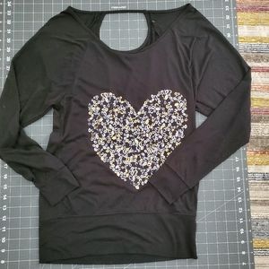 Jessica Simpson Black Heart T- shirt